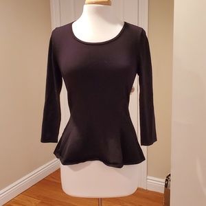 *sold* Ann taylor black peplum top